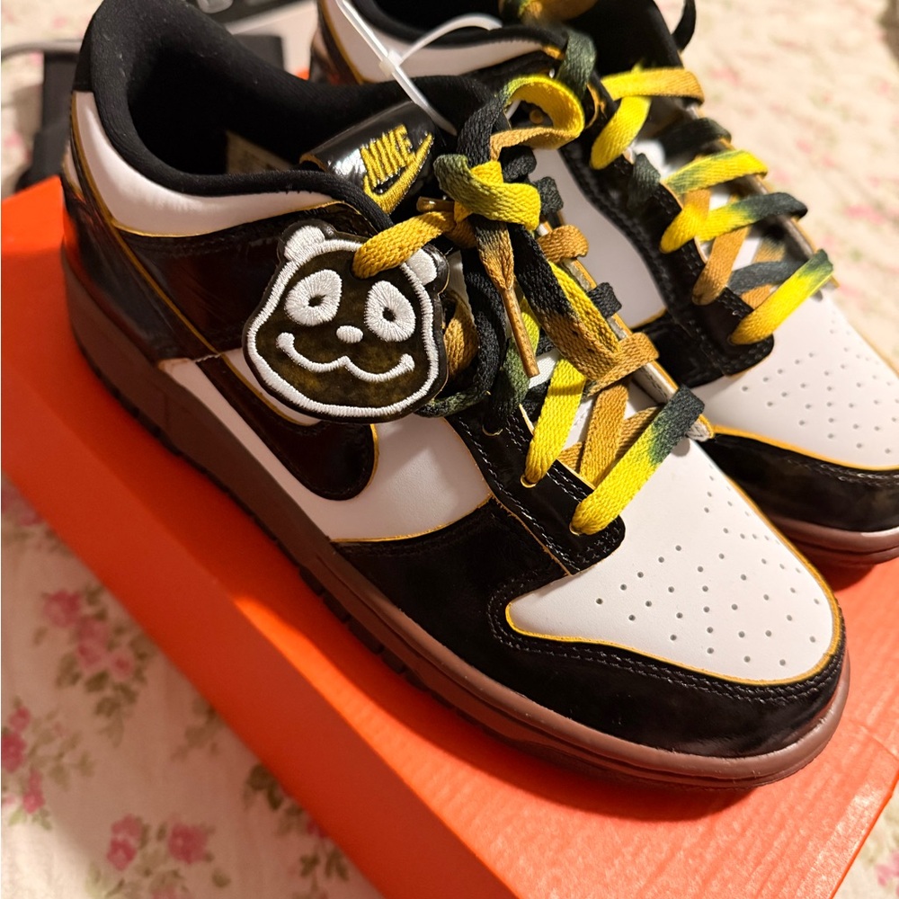 Nike Kids Black and Yellow Panda Sneakers